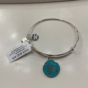Alex and Ani silver bracelet with charm!